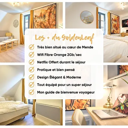 Ferienwohnung Le Goldenleaf - Netflix/Wi-Fi Fibre - Sejour Lozere Mende Exterior foto